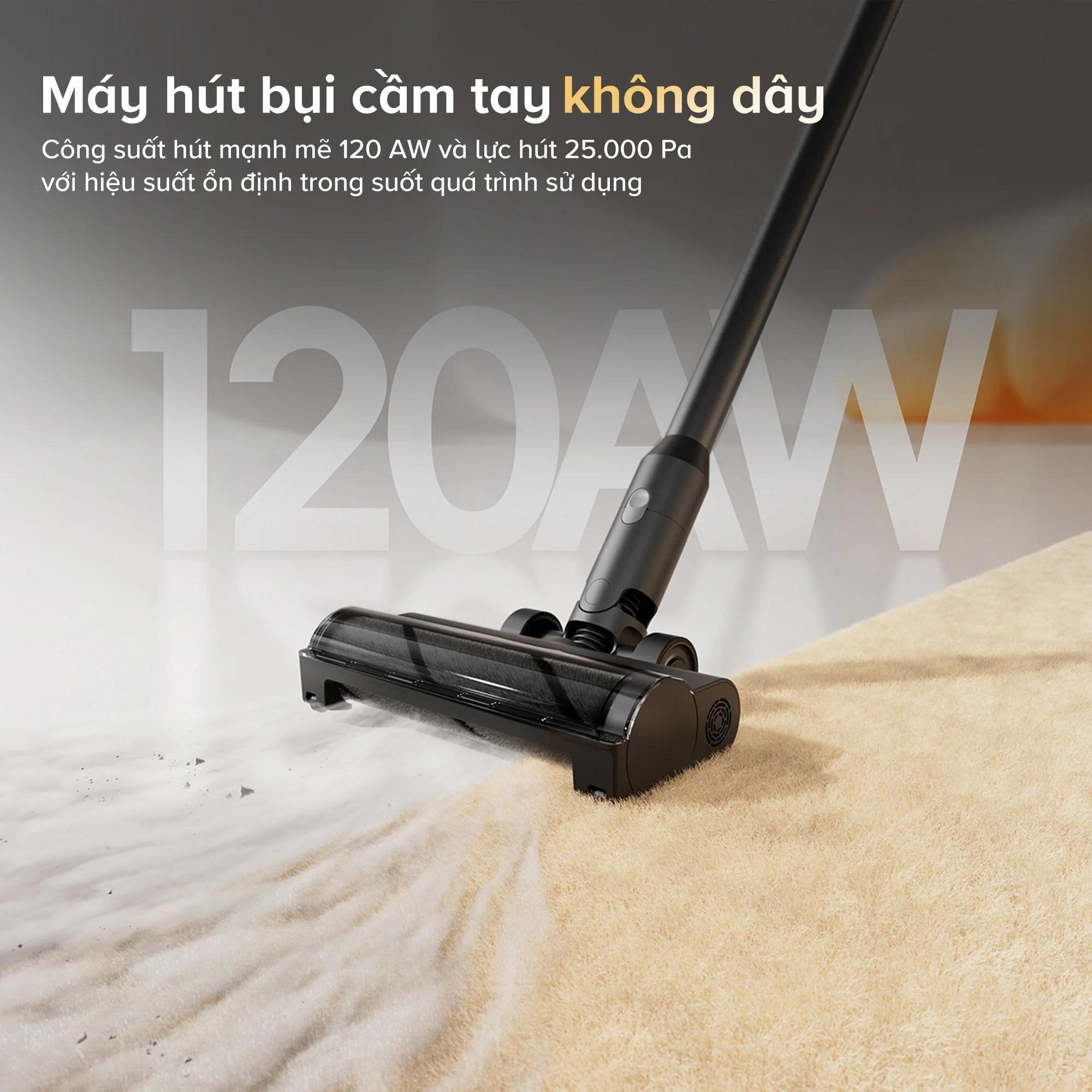 Roborock F25 Combo gập nghiêng 180° hút bụi 5 trong 1