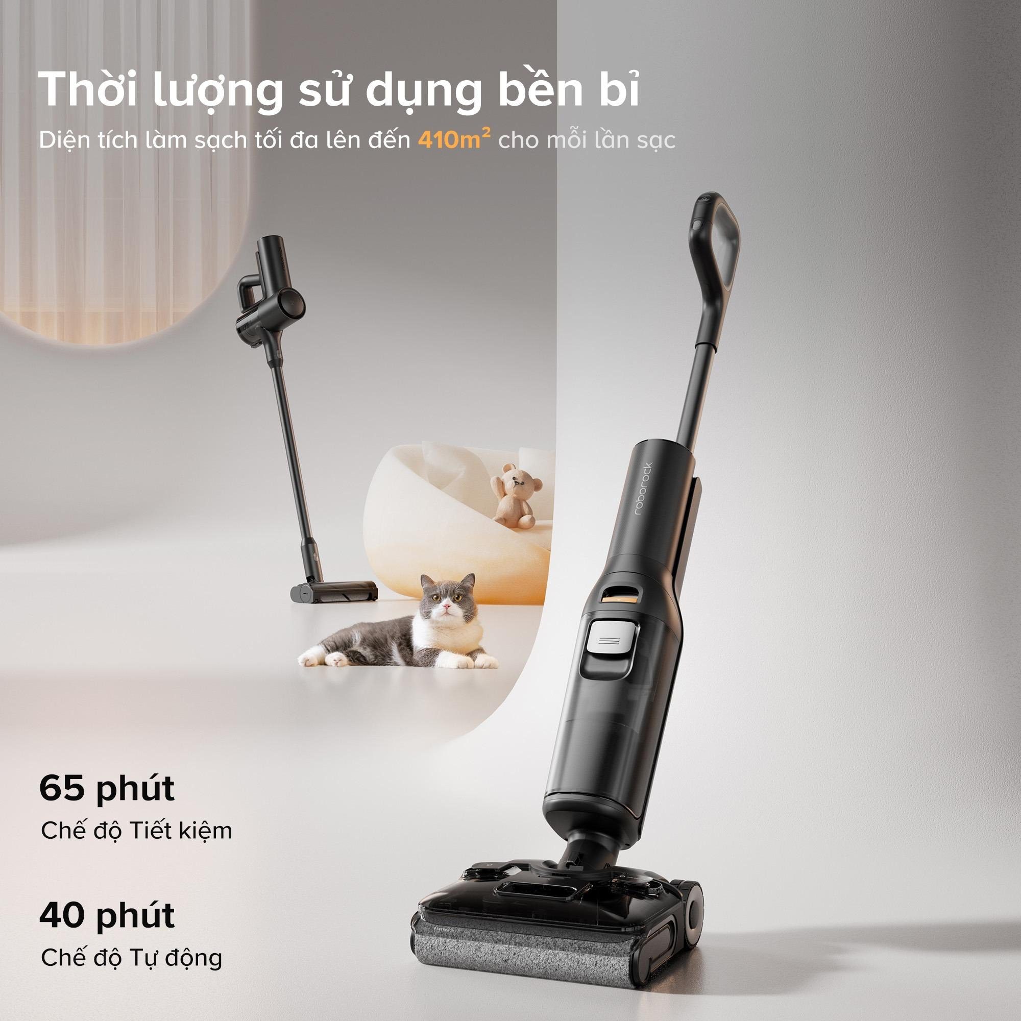 Roborock F25 Combo gập nghiêng 180° hút bụi 5 trong 1