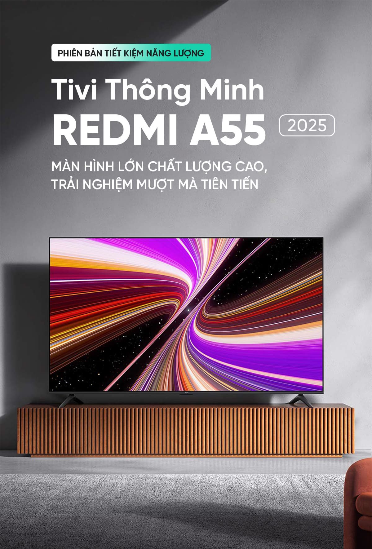Tivi Xiaomi Redmi A 55 Inch Ram 2/32GB 144Hz 4K phiên bản nội địa