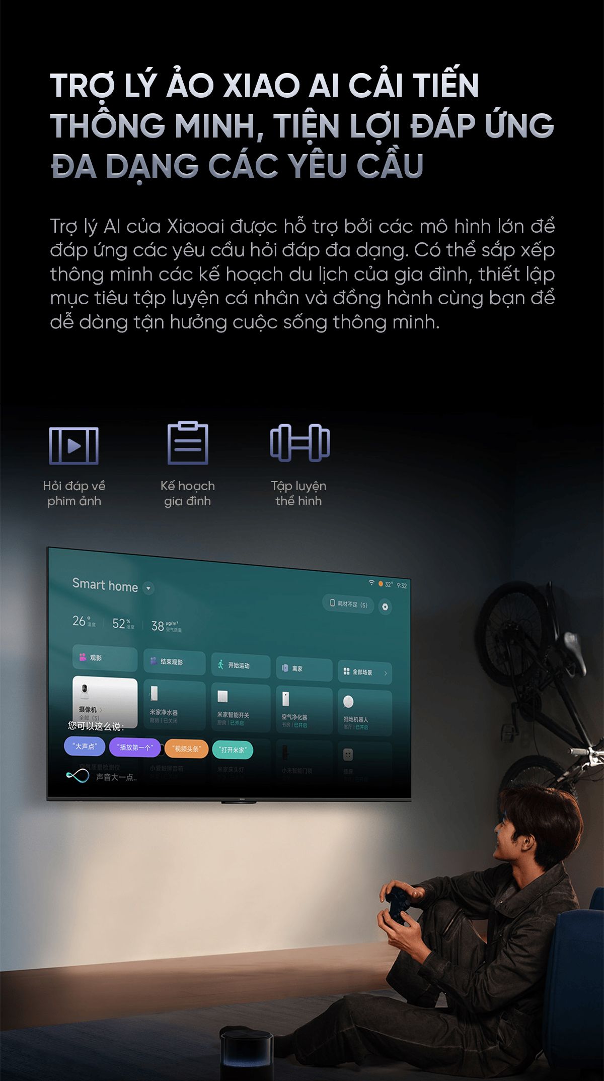 Tivi Xiaomi Redmi A Pro 75 Inch Ram 3/64GB 144Hz Tiết Kiệm Điện