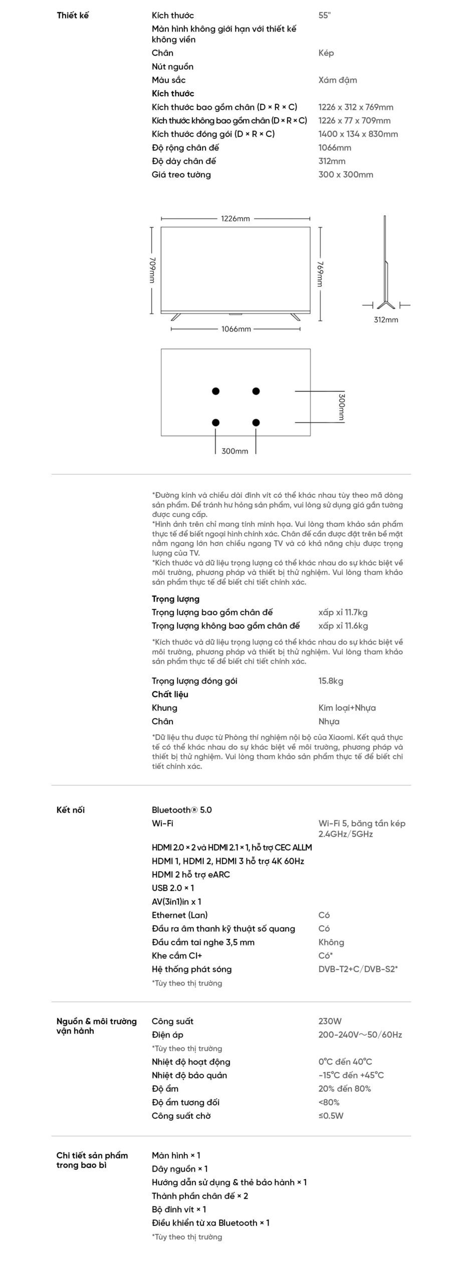 Tivi Xiaomi TV S Mini LED 2026 55 Inch QD-Mini LED 4K
