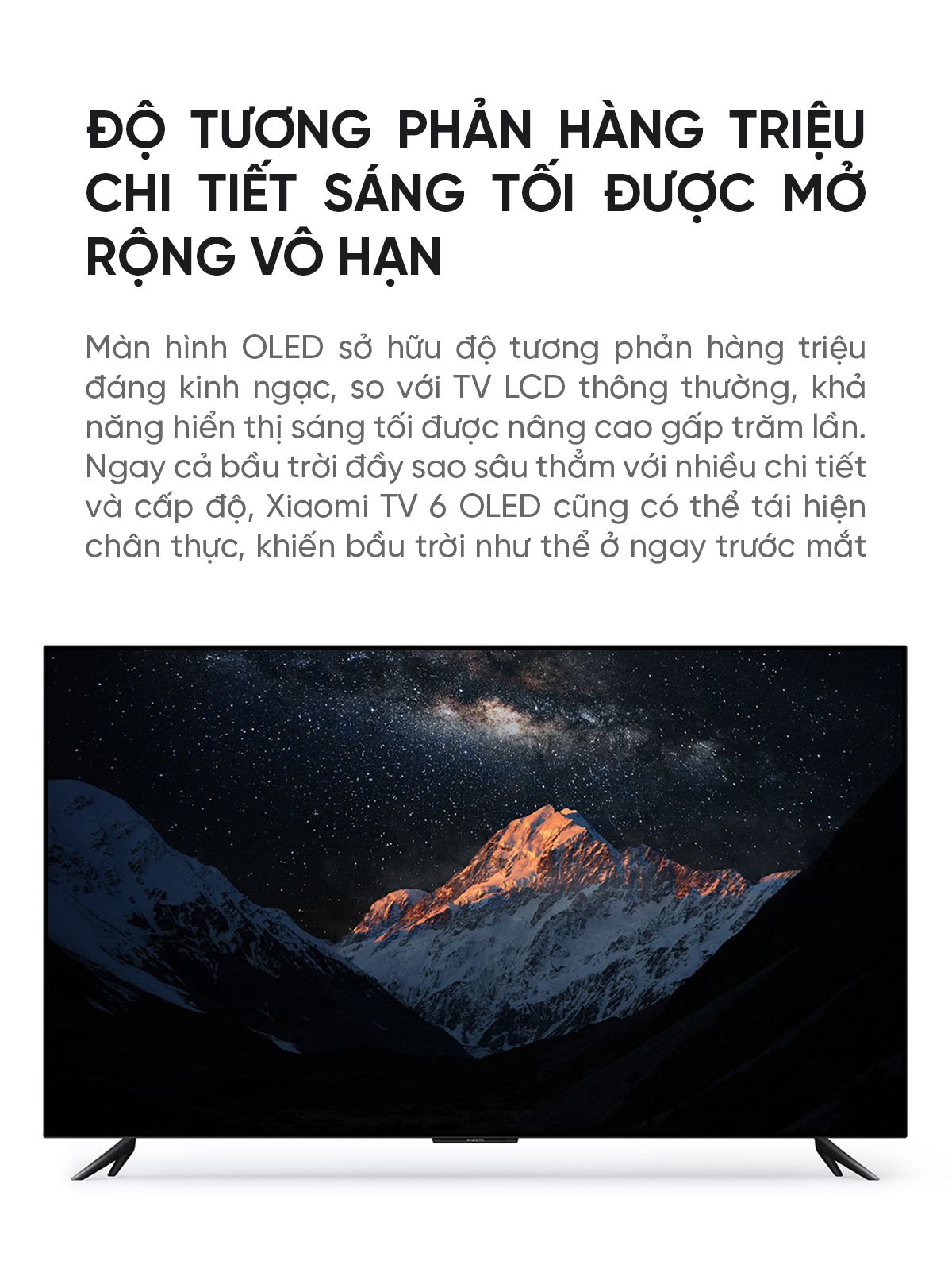 Tivi Xiaomi TV6 65 Inch Màn Hình Oled Công Nghệ Siêu Mỏng Ram 3/32GB