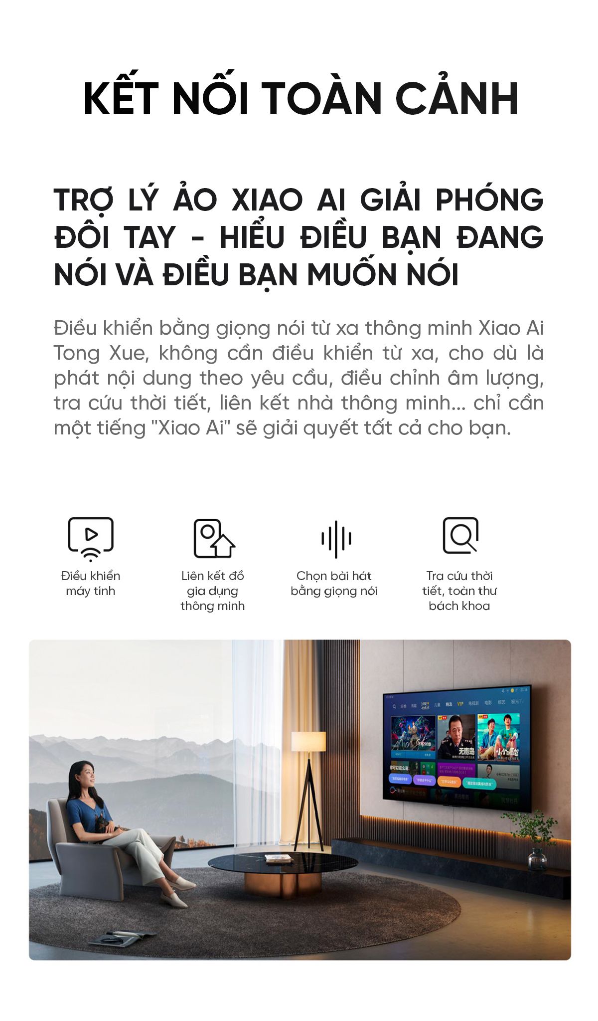 Tivi Xiaomi TV6 65 Inch Màn Hình Oled Công Nghệ Siêu Mỏng Ram 3/32GB