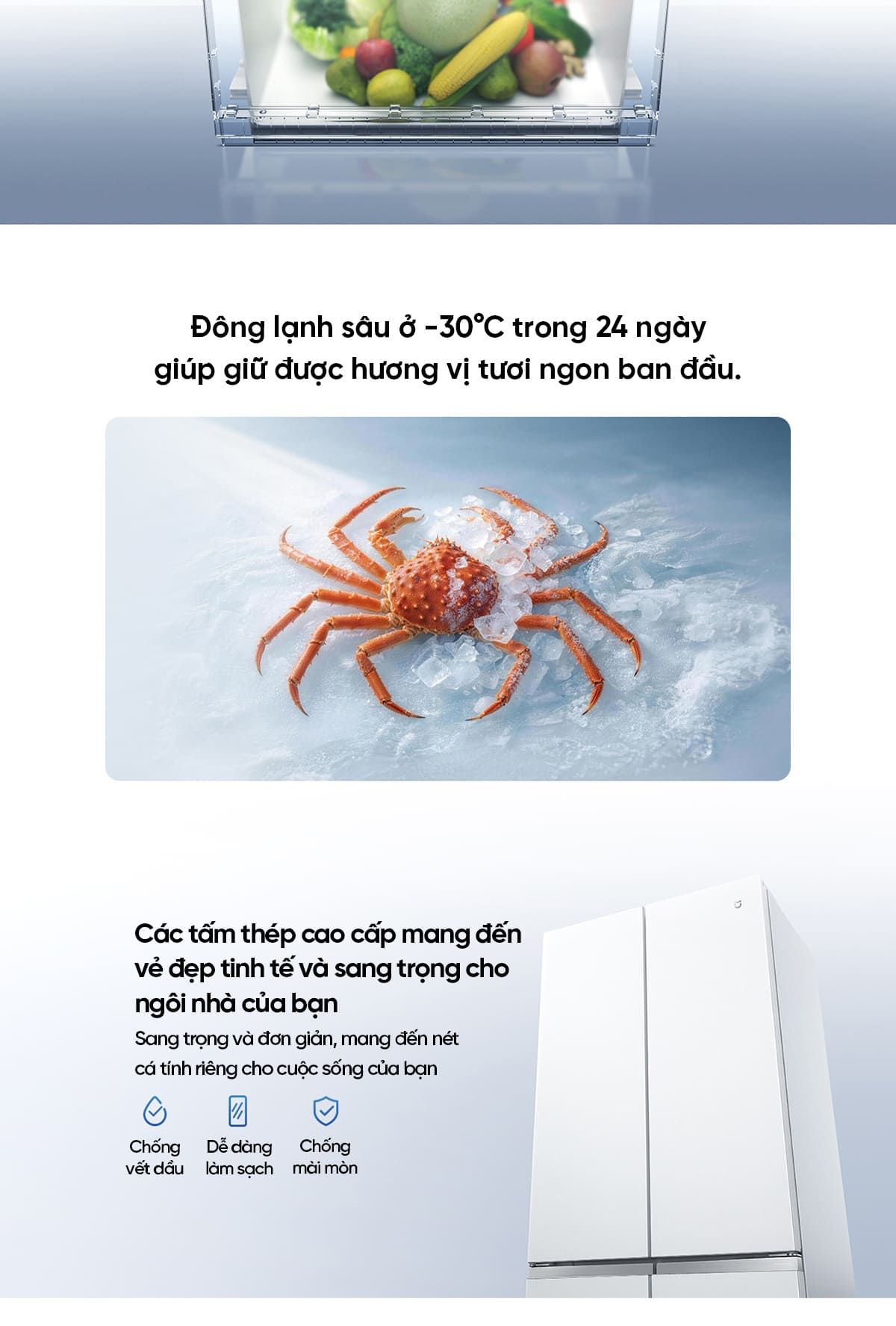 Tủ Lạnh 508L Pro 2026 Làm Đá Tự Động - Model BCB-508WSSMPDIN