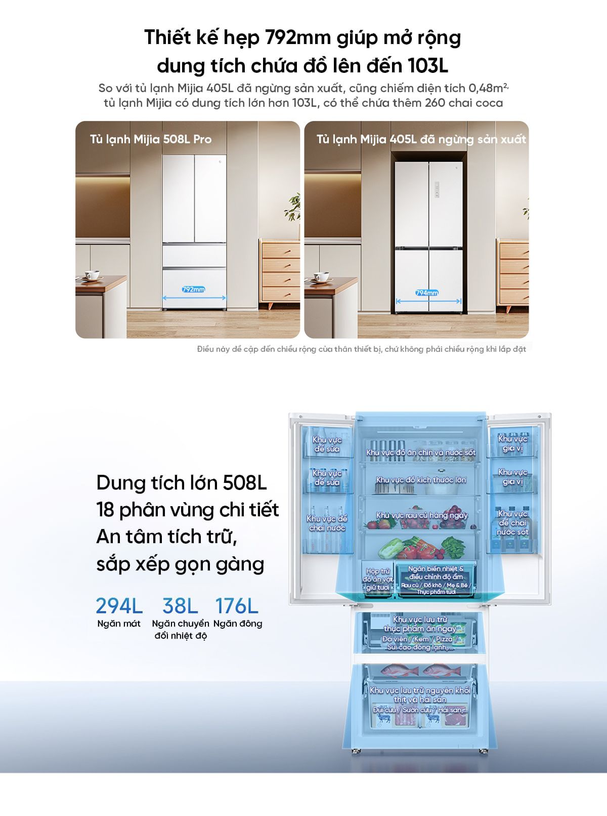 Tủ Lạnh 508L Pro Kiểu pháp 2026 Làm Đá Tự Động Mã - Model BCB-508WFSMPDIN