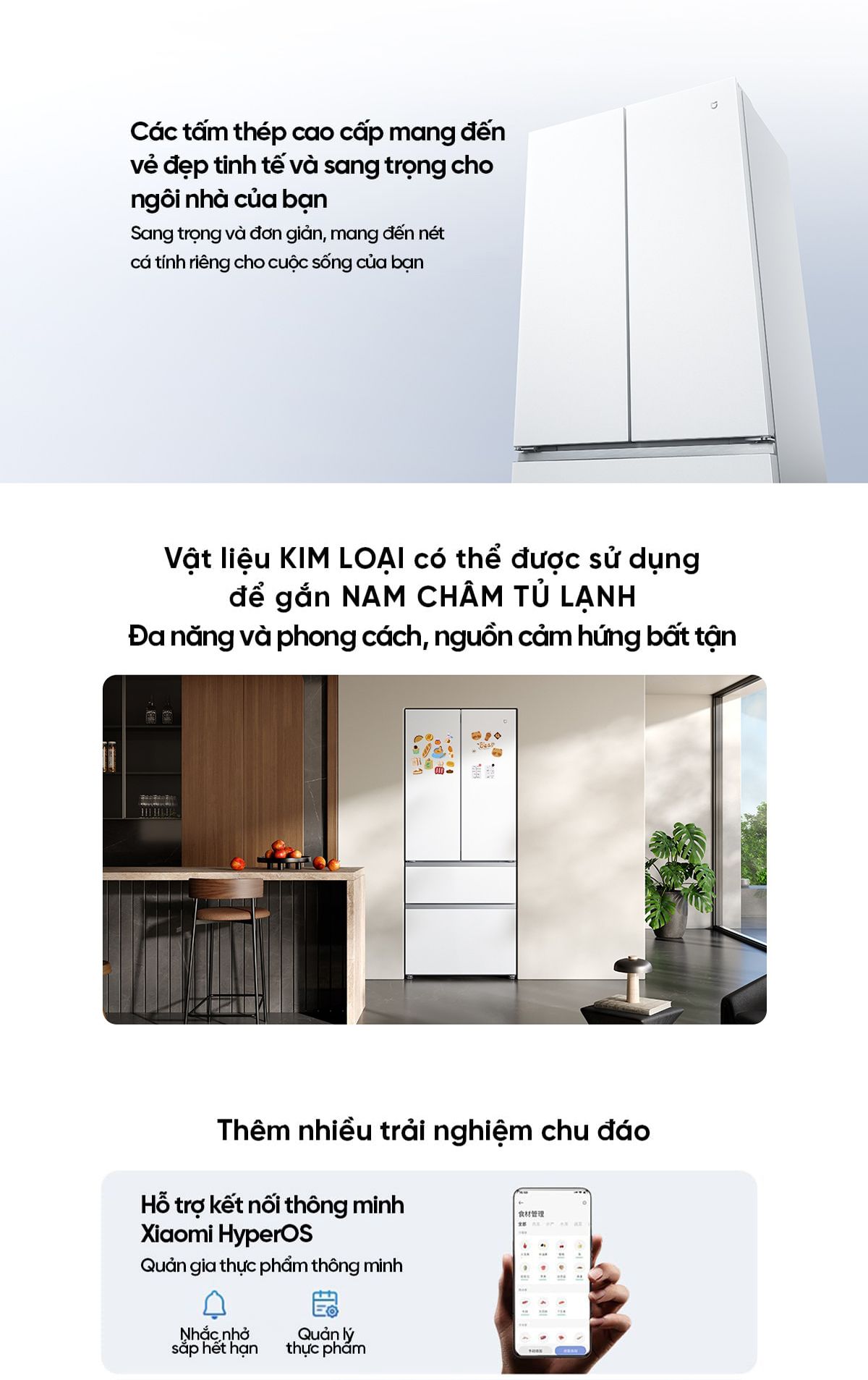 Tủ Lạnh 508L Pro Kiểu pháp 2026 Làm Đá Tự Động Mã - Model BCB-508WFSMPDIN