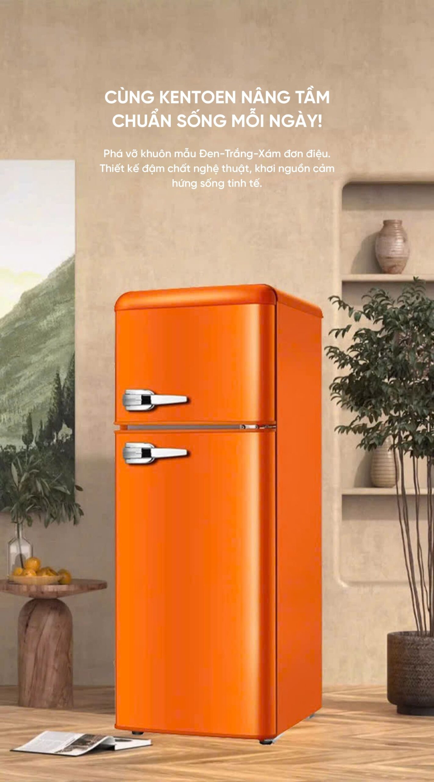 Tủ lạnh kentoen 98L màu xanh