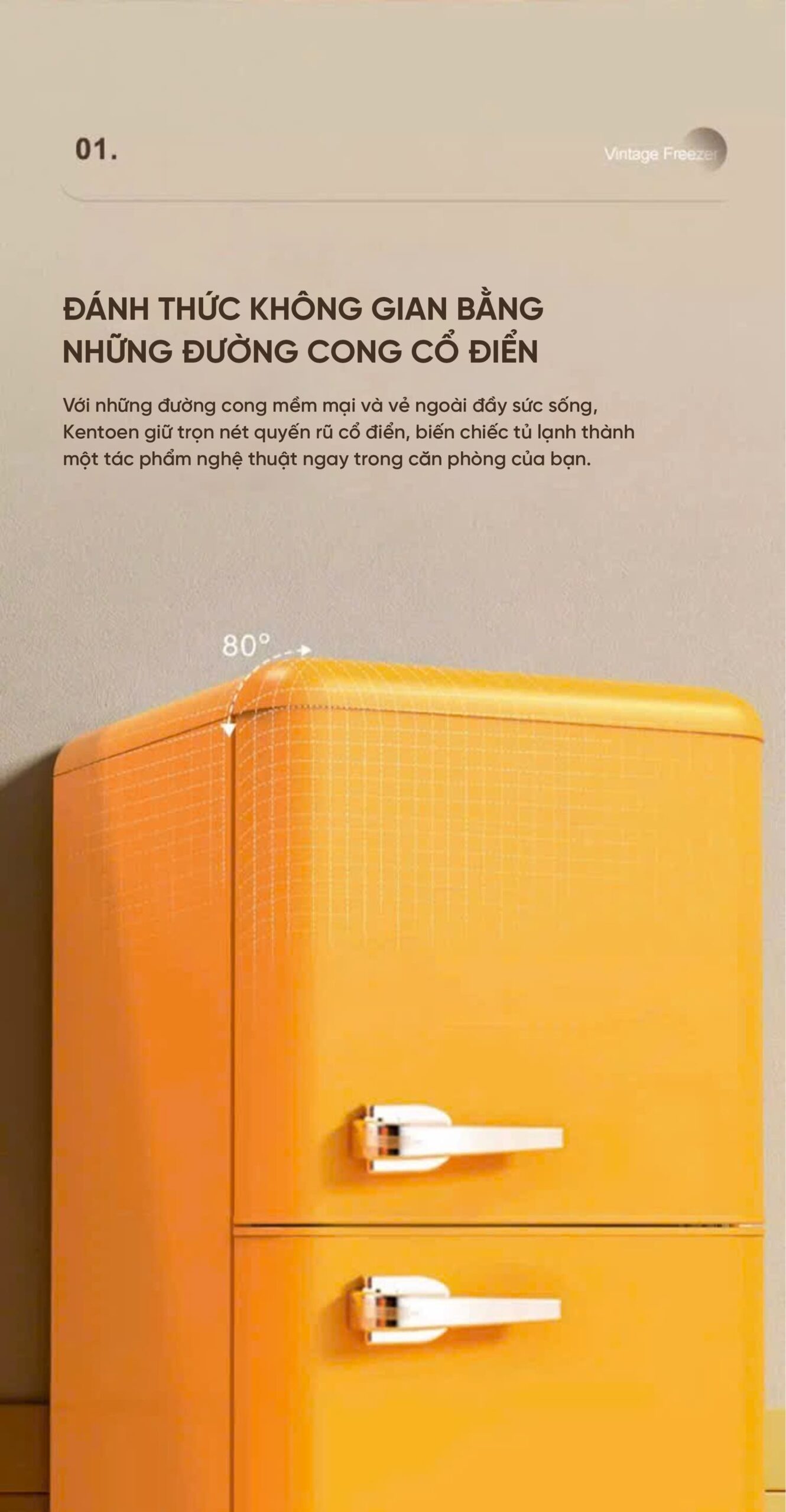 Tủ lạnh kentoen 98L màu xanh