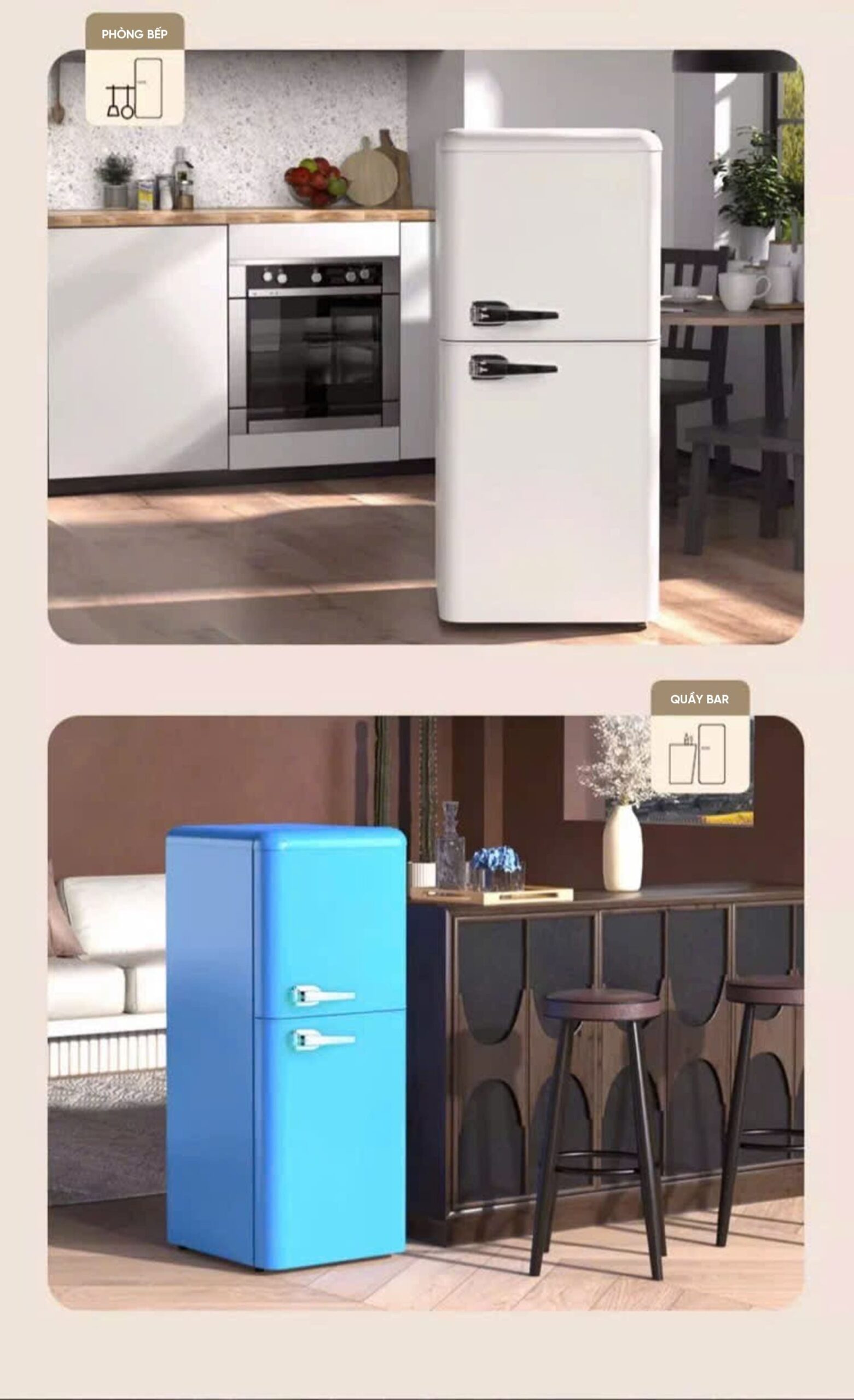 Tủ lạnh kentoen 98L màu xanh
