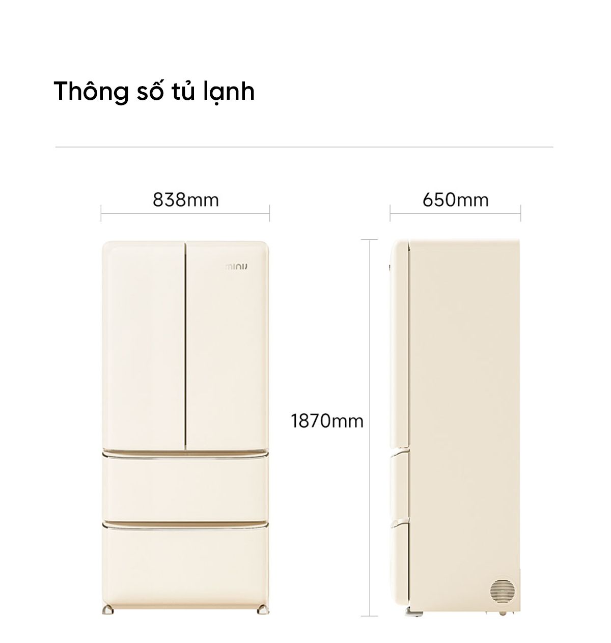 Tủ lạnh MiniJ Retro 508L Plus