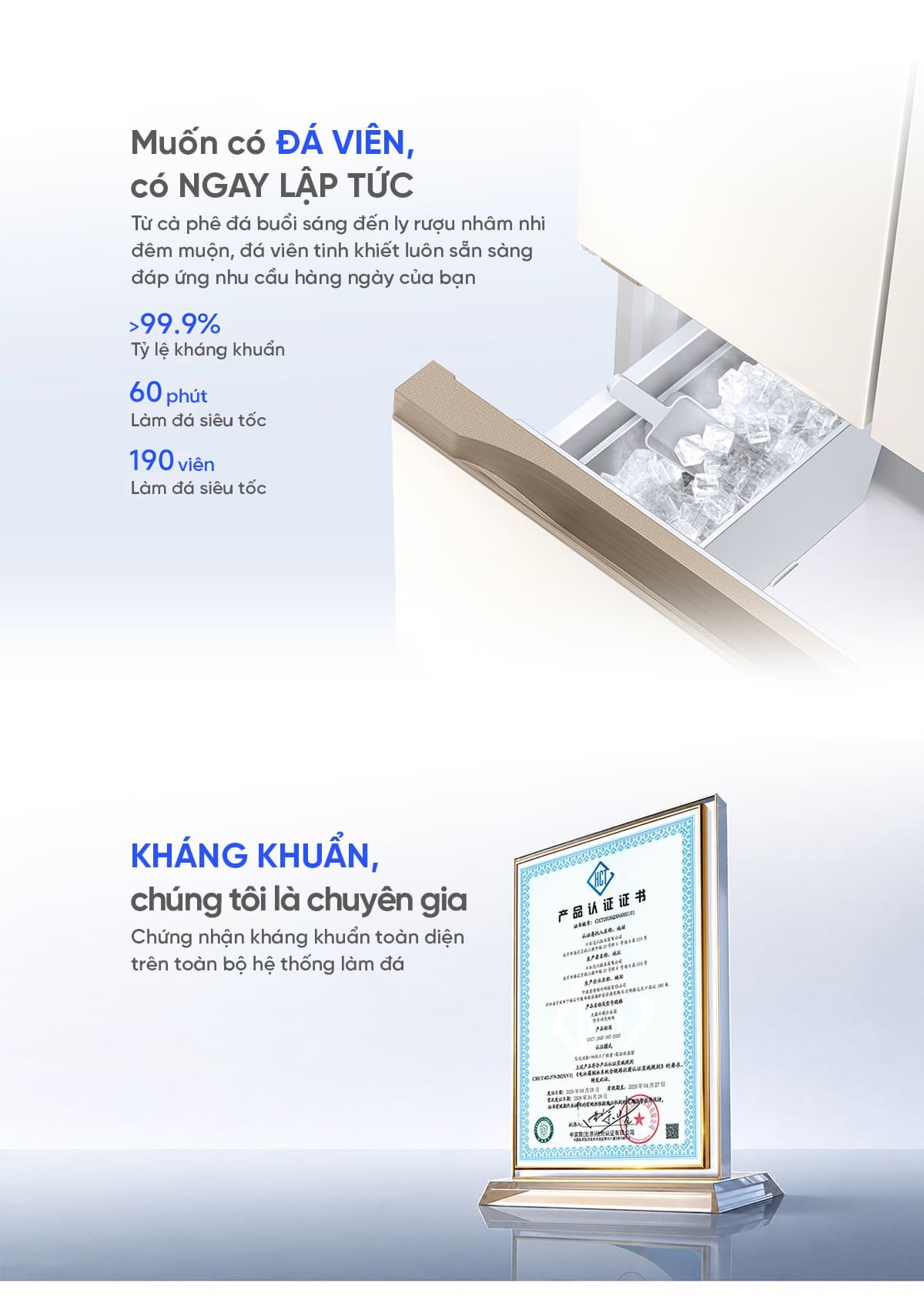 Tủ Lạnh Xiaomi 400L 2026 Làm Đá Tự Động