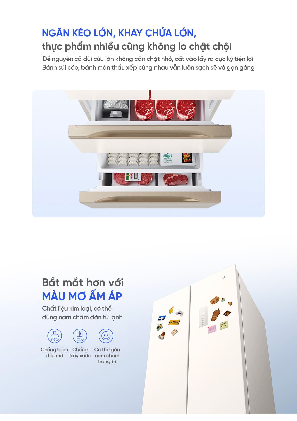 Tủ Lạnh Xiaomi 400L 2026 Làm Đá Tự Động