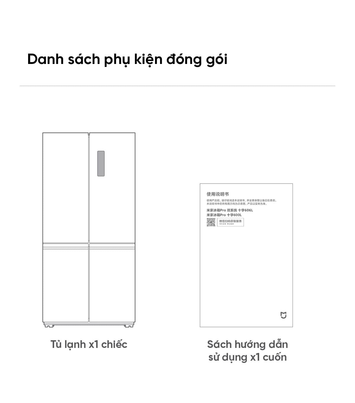 Tủ Lạnh Xiaomi Mija 600L 2026 Làm Lạnh Kép