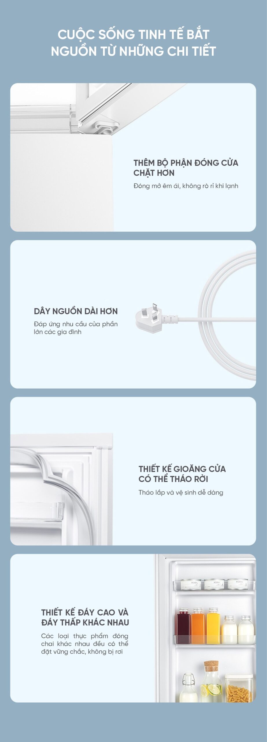 Tủ lạnh Xiaomi Mijia 175L tiết kiệm điện hiệu quả