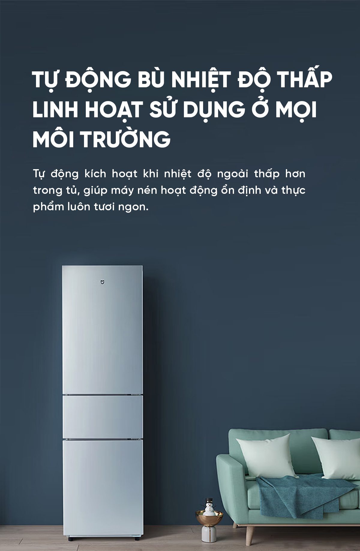 Tủ lạnh Xiaomi Mijia 205L, 3 cửa, có ngăn đông mềm