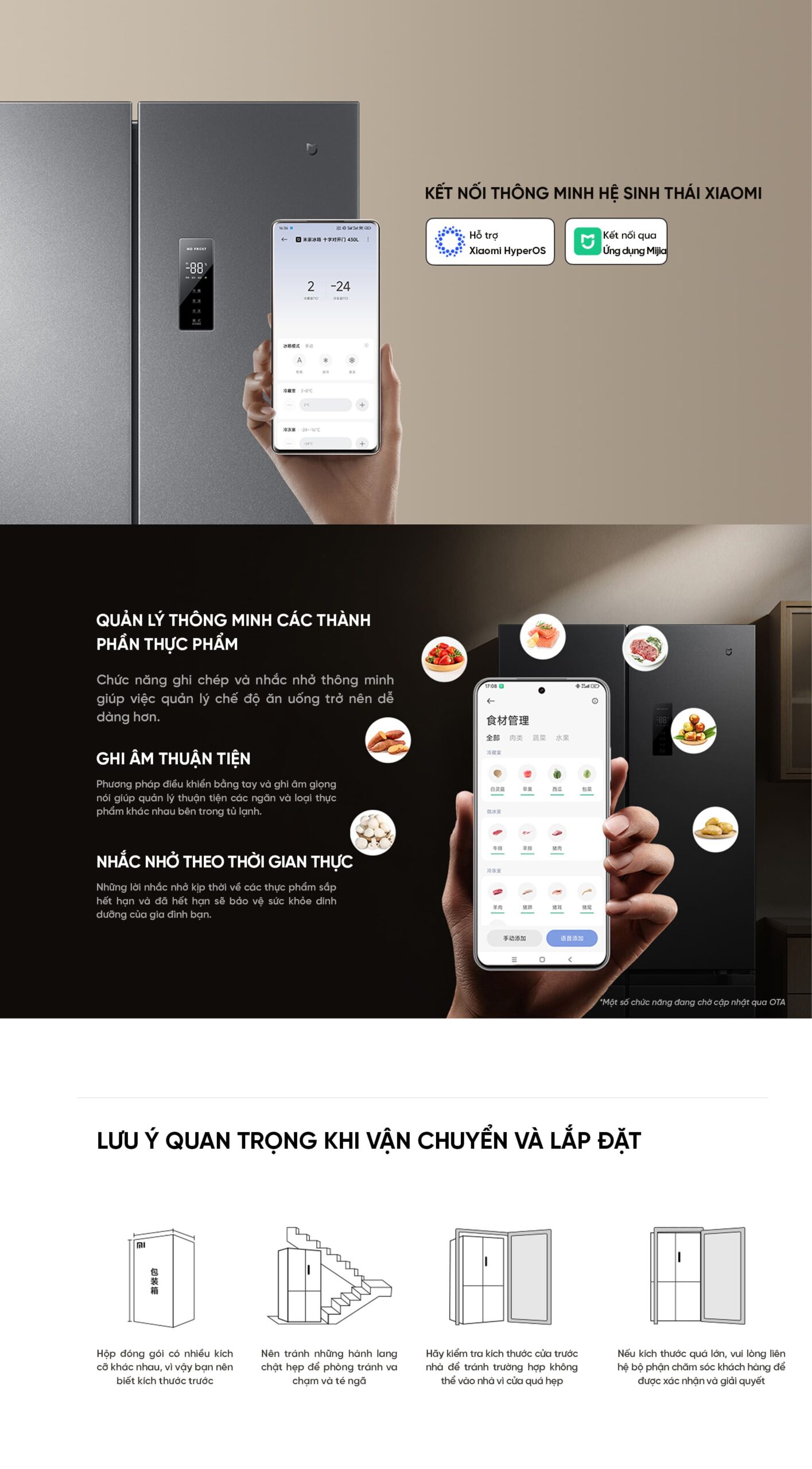 Tủ lạnh Xiaomi Mijia 430L 2026 4 cánh, Làm lạnh kép có ngăn đông mềm, siêu mỏng
