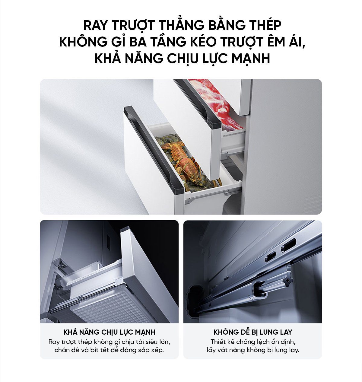 Tủ lạnh Xiaomi Mijia 508L kiểu Pháp Màu Trắng - Model BCB-508WFMBI