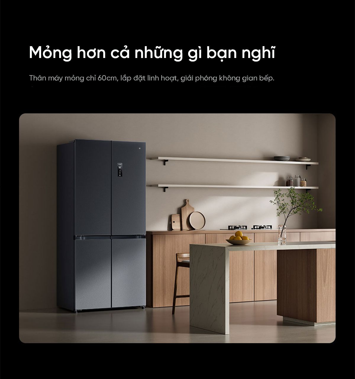 Tủ lạnh Xiaomi Mijia 513L Pro, 4 cánh, siêu mỏng