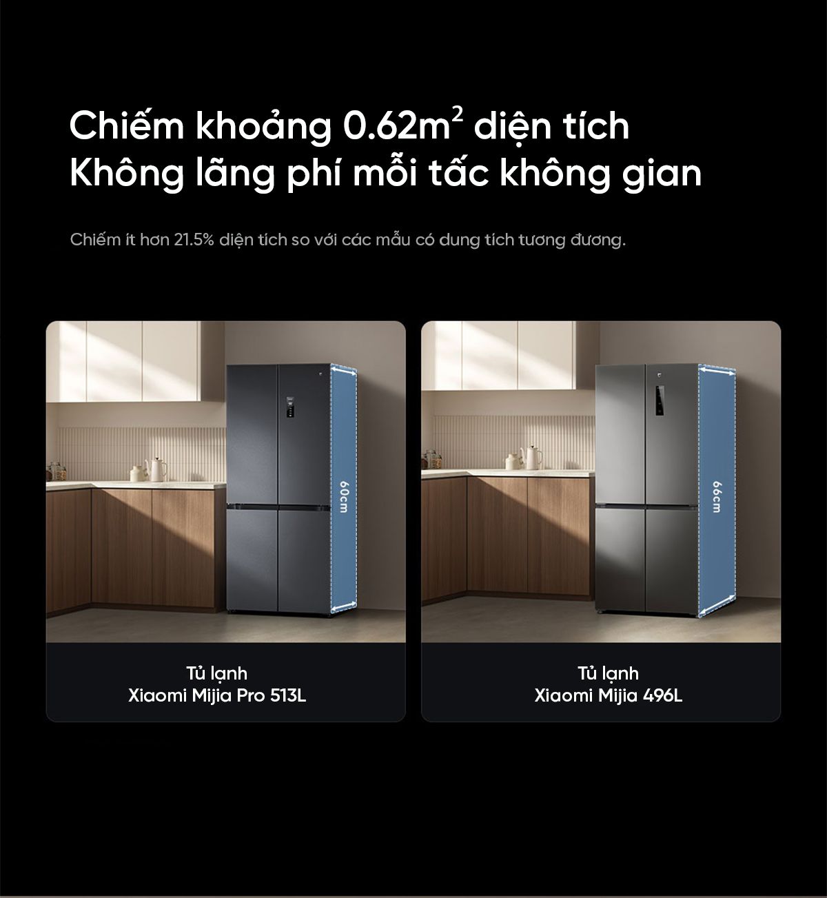 Tủ lạnh Xiaomi Mijia 513L Pro, 4 cánh, siêu mỏng