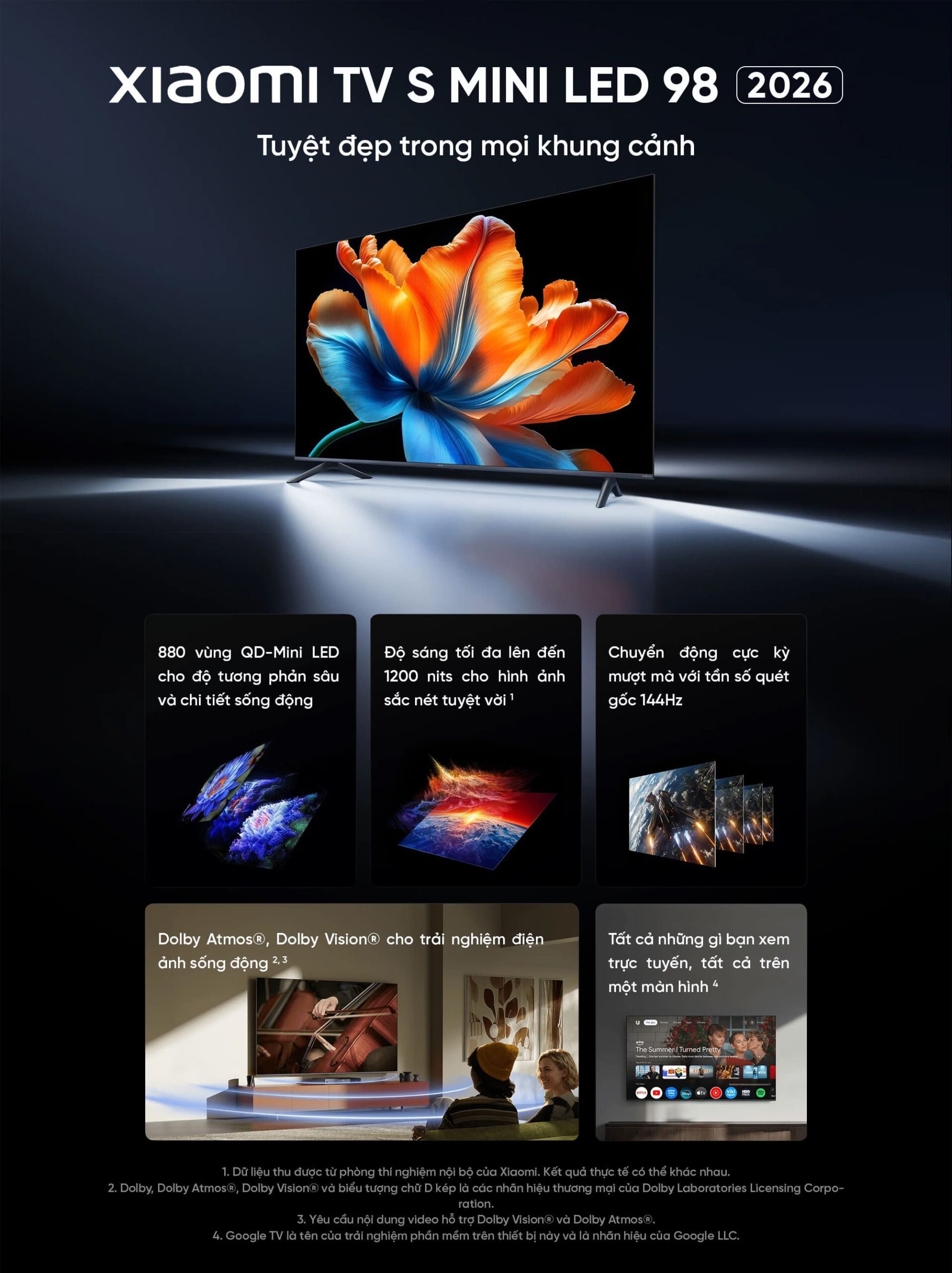 Xiaomi TV S Mini LED 2026 98 Inch QD-Mini LED 4K